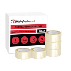 2.3 Mil Clear Carton Sealing Packing Tape 2″ x 110 Yds, Shipping Box Tape 72 Rls