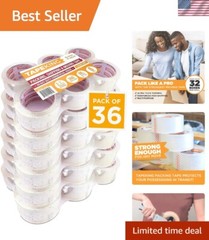 Clear Packing Tape – 60 Yards Per Roll 36 Rolls – 1.88 Inch Wide Stronger & T…