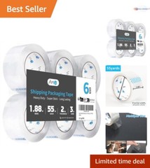 Carton Sealing Tape Clear 1.88″ x 55yds Heavy Duty 2 mil for Packing and Ship…