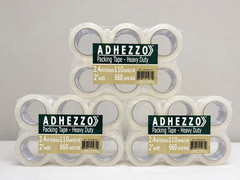 Adhezzo 18 Rolls PREMIUM HEAVY DUTY Packing Tape- 2.4 mil x 2″ x 110 Yards