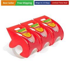 Packing Tape with Dispenser Clear Noiseless Packaging Tape for Shipping Movin…