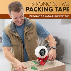Industrial Grade Clear Packing Tape 6 Rolls 110 Yards Per Roll 2″ Wide X 2.7 Mil