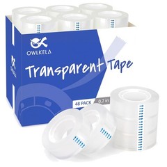 Pack of 48 Clear Tape Refills – Strong Adhesion, Ideal Size