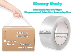 6 Rolls of clear Packaging Tape 2mm x 2″ x 110y , NEW, BRAND NEW, TAPE, REFILL