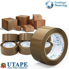 Tan Color Carton Box Sealing Packing Tape, 2″X 330′ Shipping Moving Tape 6 Rolls