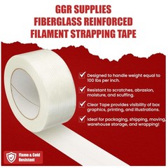 High Tensile Strength Reinforced Tape, 12-Pack