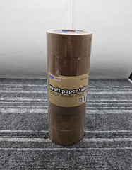 (QTY 12) ADHES Heavy Duty Paper Packing Tape Kraft Paper Tape 2inch x 43.7yards