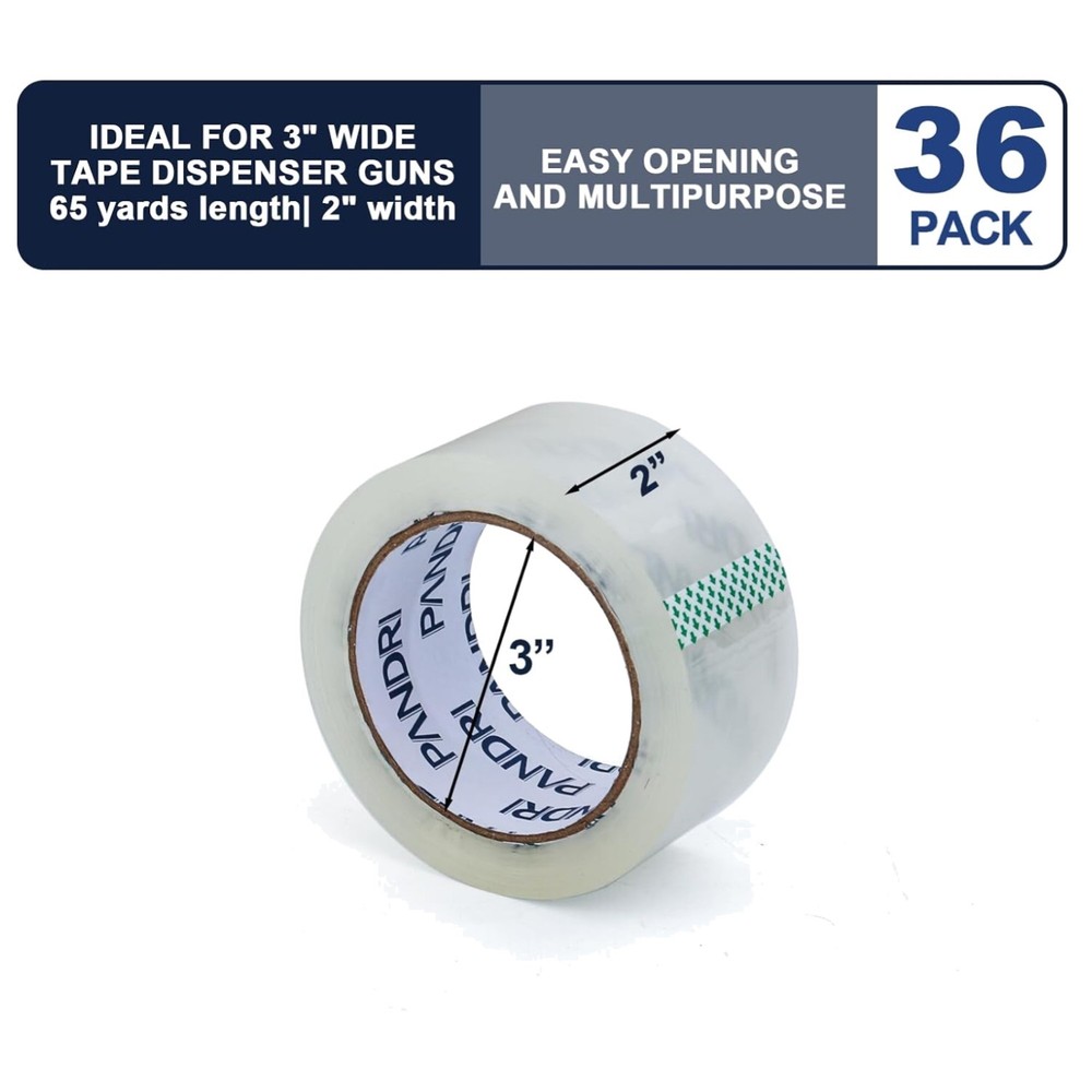 Industrial Strength Shipping Tape 36 Rolls