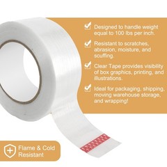 2″ x 60 yds 5.5 mil Filament High Tensile Strapping Fiberglass Tape 3 Rolls
