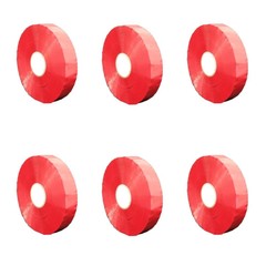6 Rolls – 2″ x 1000 Yards Machine Packaging Packing Tape Red Color – 2 Mil