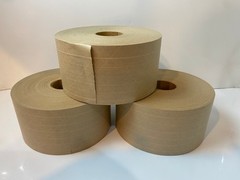 Uline S-2350 Industrial Reinforced Kraft Tape – 3″ x 375′; Pack of 3 Rolls