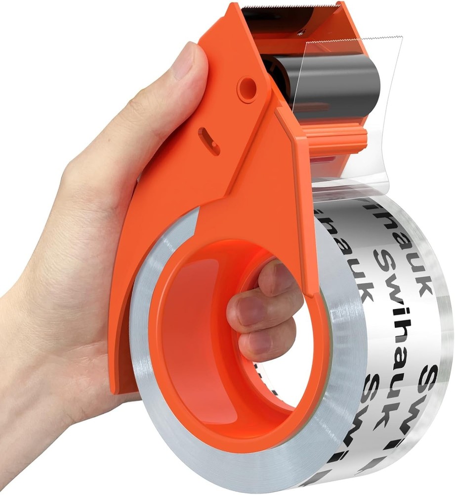 Swihauk 1.88 in X 66.6 Yds Heavy Duty Packing Tape , 1 Roll + 1 Dispenser