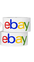2 NEW rolls EBAY Packaging Tape 4 Color Logo 2″ x 75 yards
