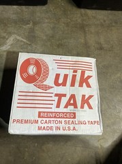 (8 Pack) Quik Tak Carton Sealing Reinforced Water Activated Tape 70 mm By 375’