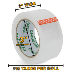 2 Mil Industrial 3″ x 110 Yds Carton Sealing Clear Packing Shipping Box Tape