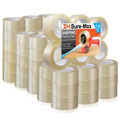 72 Rolls Carton Sealing Clear Packing Tape Box Shipping- 1.8 mil 2″ x 110 Yards