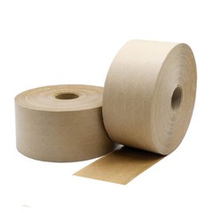6 Rolls Wolverine Kraft Water Activated Gummed Tape 2.8 Inch x 500 Feet, 5.5 Mil