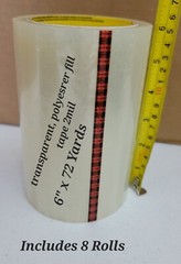 3M 8 Rolls Label Protection Tape – 2 Mil, 6″ x 72 yds, Clear Document Books ++