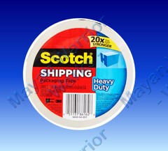 2 Rolls 3M Scotch Shipping/packaging Tape Heavy Duty, 1.88″Wx164’L Clear 3″ core