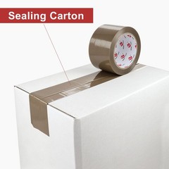 3″ Wide Brown Packing Tape 2 Rolls, Total 110Y – 3 inch x 60 Yards, 2.4 mil T…