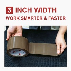 3″ Wide Brown Packing Tape 2 Rolls, Total 110Y – 3 inch x 60 Yards, 2.4 mil T…