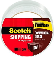 Scotch Commercial Grade Shipping Packaging Tape, 1.88″ x 54.6 yd, 3″ Core, Clear