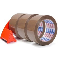 ADHES Brown Packing Tape with Dispenser, 1.88in x 55yds x 2.6mil, Heavy Duty …