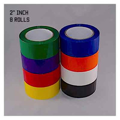 8 ROLLS 2″ x 55 YDS RAINBOW COLOR CARTON SEALING PACKING TAPE – FREE SHIPPING