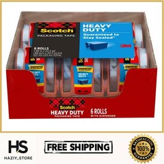 1.88 in. x 66.7 ft. Heavy Duty Shipping Packaging Tape (6-Pack with Dispenser)
