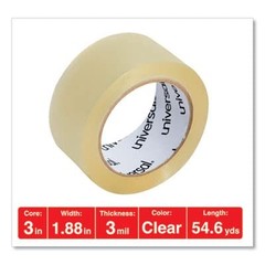 Universal Heavy Duty Box Sealing Tape, Clear, 3″ Core, 2″ x 55 yd, 3 mil Thic…