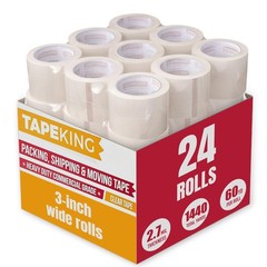 Clear Packing Tape 3 Inch Wide 24 Rolls | Heavy Duty Packing Tape 2.7mil Stro…